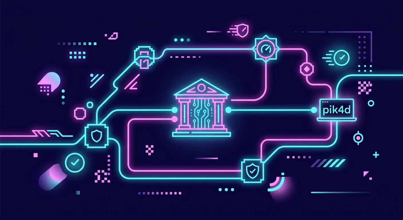 Ilustrasi koneksi aman rute cadangan link pik4d